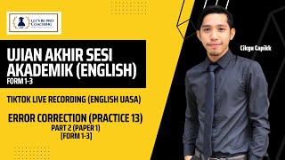 English UASA TikTok Live Recording (Error Correction 13)