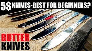 Best Throwing Knives For Beginners Under 5 $  BUTTER KNIVES (Tutorial)