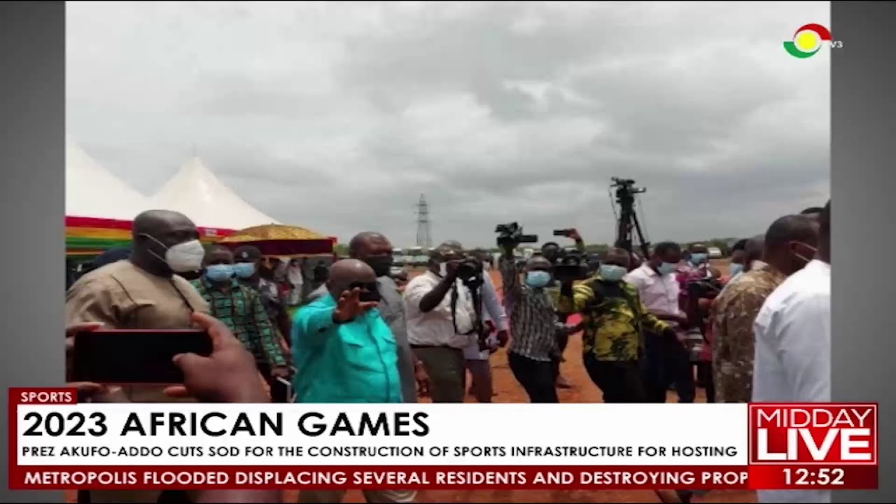 2023 African Games: Prez Akufo-Addo cuts sod for the construction of hosting facilities.