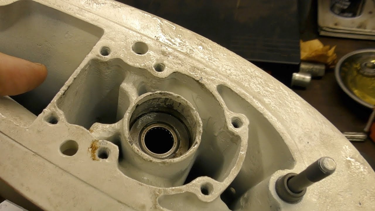 Installing Johnson 30HP outboard gearbox bearings YouTube