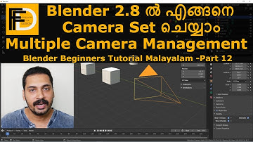 How to add and manage camera in Blender 2.8 | Blender Beginners Tutorial Malayalam - Part 12