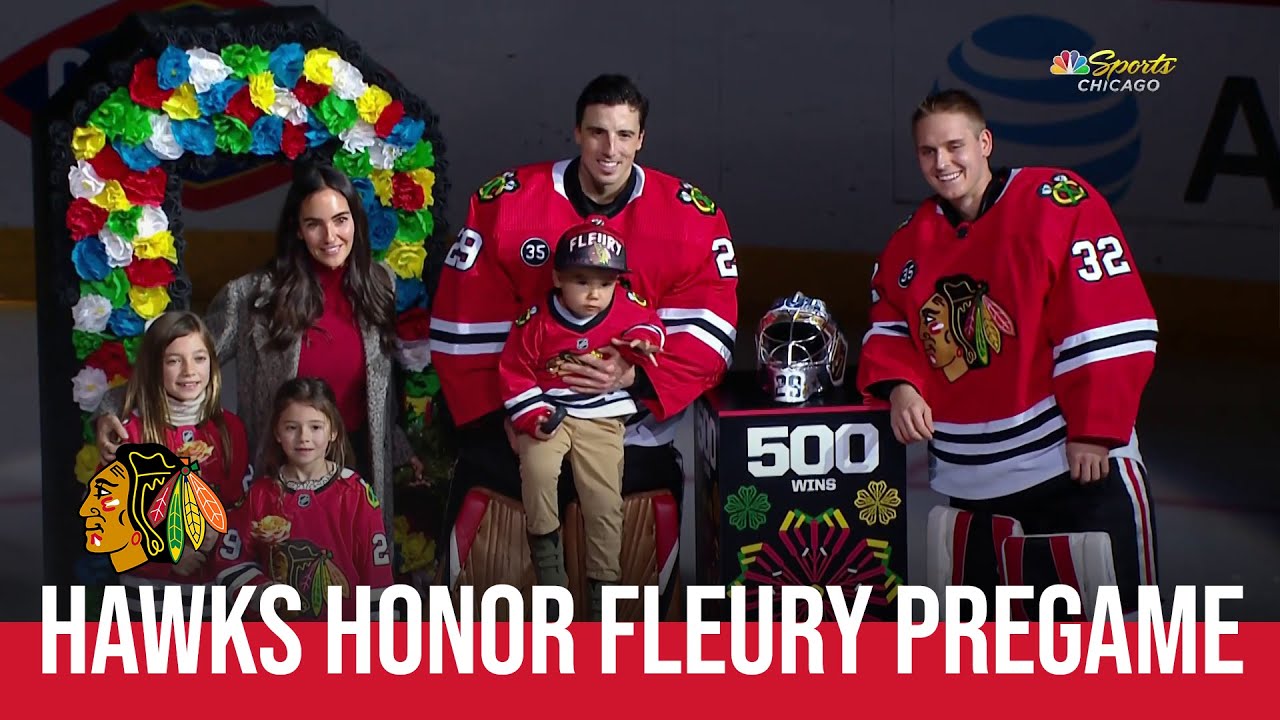 Marc-Andre Fleury Game Worn 500 Career Wins Chicago Blackhawks