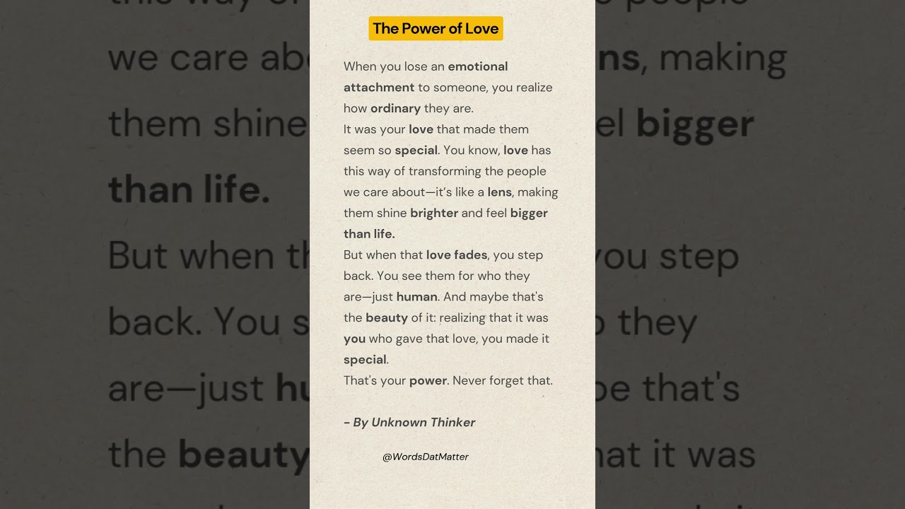 The Power of Letting Go | Emotional Attachment Quote