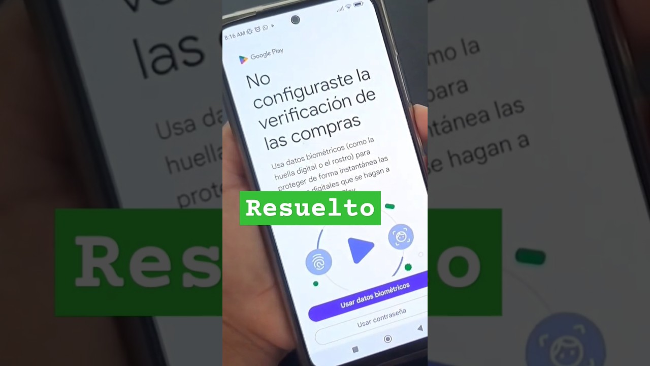 Solución no Configuraste la verificación de las compras 
