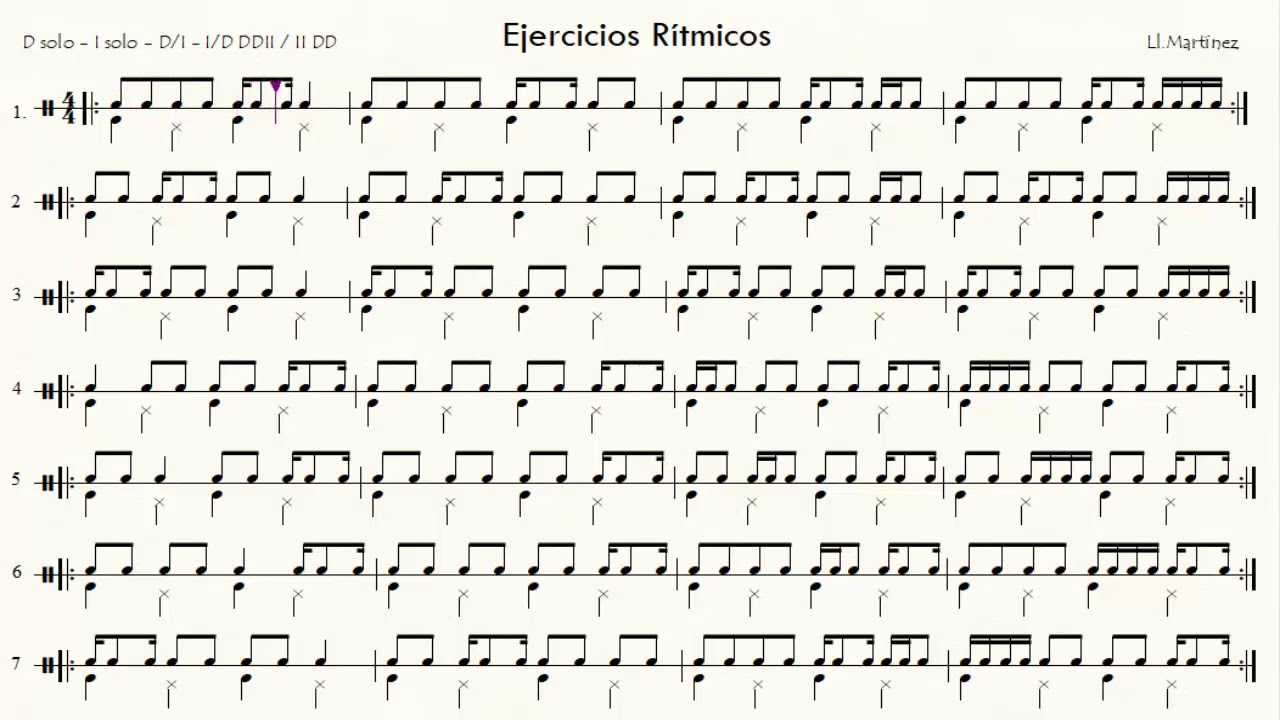 Ejercicio de lectura rítmica - Síncopas