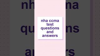 The Hardest NHA CCMA Test Questions for 2026 (And How to Answer Them) #medicalstudent #ccma2026