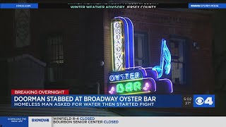 Broadway Oyster Bar bouncer stabbed overnight