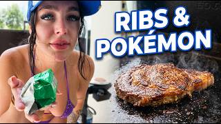 EmjayPlayss Cooking A Ribeye on a Blackstone & Opening Pokémon Packs (Unmuted) Guide