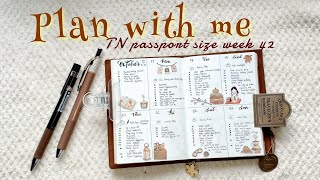 plan with me | tn passport size | weekly | last autumn spread | travelers notebook