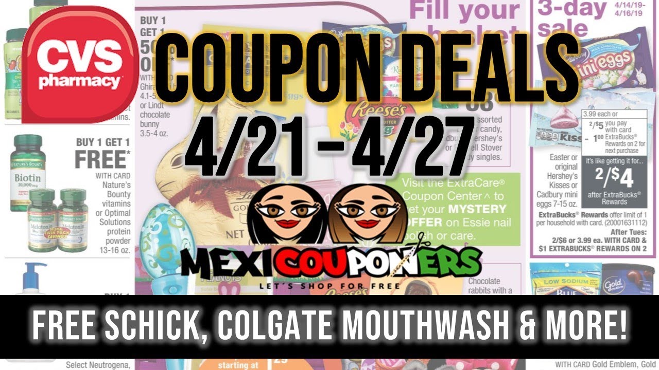 *40 BREAKDOWNS* CVS Coupon Deals 4/21 - 4/27 ~ FREE Schick, Colgate ...