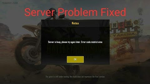 Pubg Mobile Lite server busy Problem Fixed