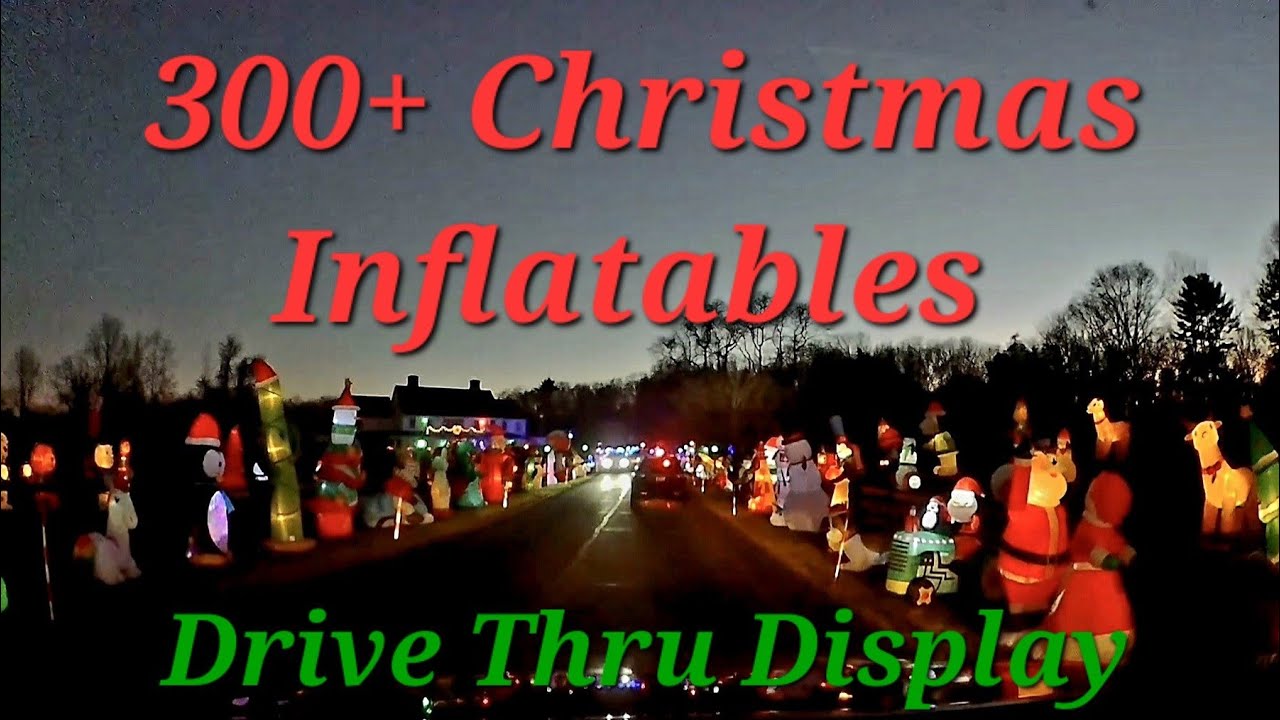Christmas DriveThru Display. 300+ Inflatables. Exeter, Rhode Island