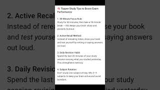 topper study tips to boost exam progress