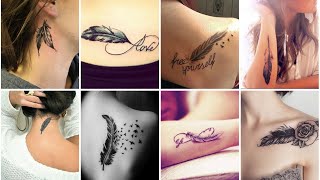 Cute & Lovely Feather Tattoos For Girls | Latest Feather Tattoos For Women | Tattoo Dsigns For Girls