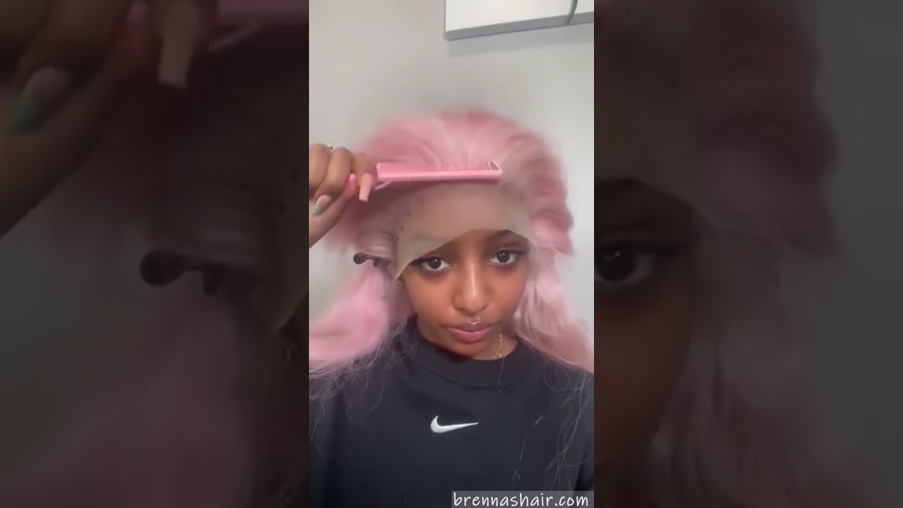 13*4 lace front pink wig 