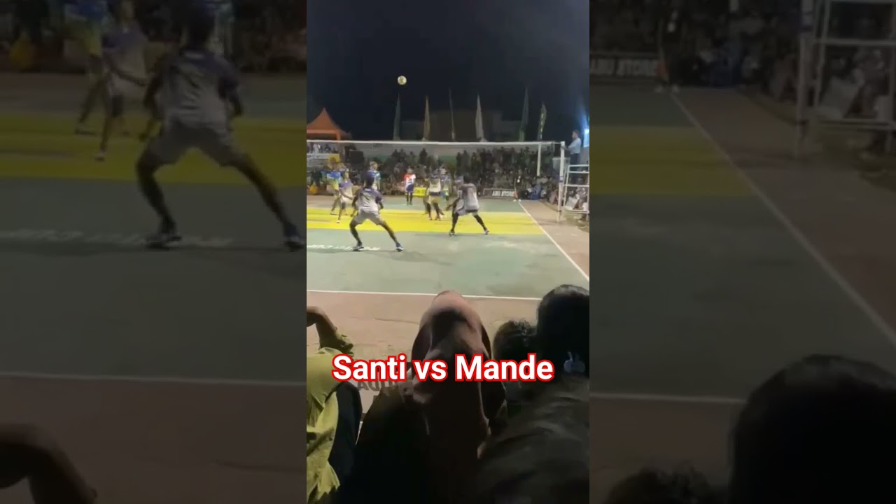 Santi Vs Mande saling serang dengam spike tajam Tim Volley Rontu Cup 