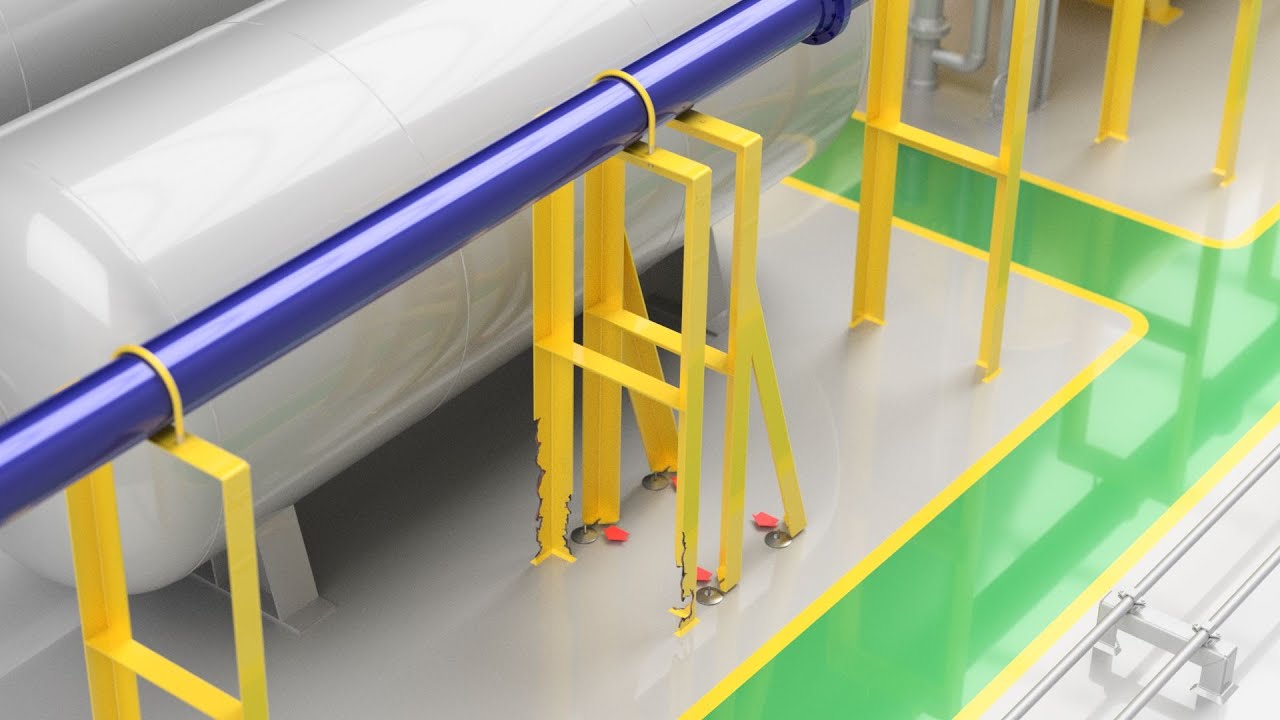 Large pipe support repair - YouTube