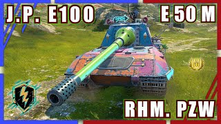 🛡️ JG. PZ. E 100 • E 50 M • RHM. PZW. | World of Tanks Blitz Replays⚔️
