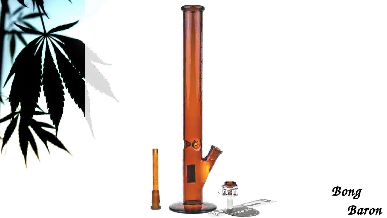 Pure Glass Classic Straight Ice Bong | Amber