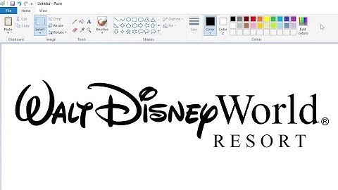 How to draw the Walt Disney World logo using MS Paint | How to draw on your computer