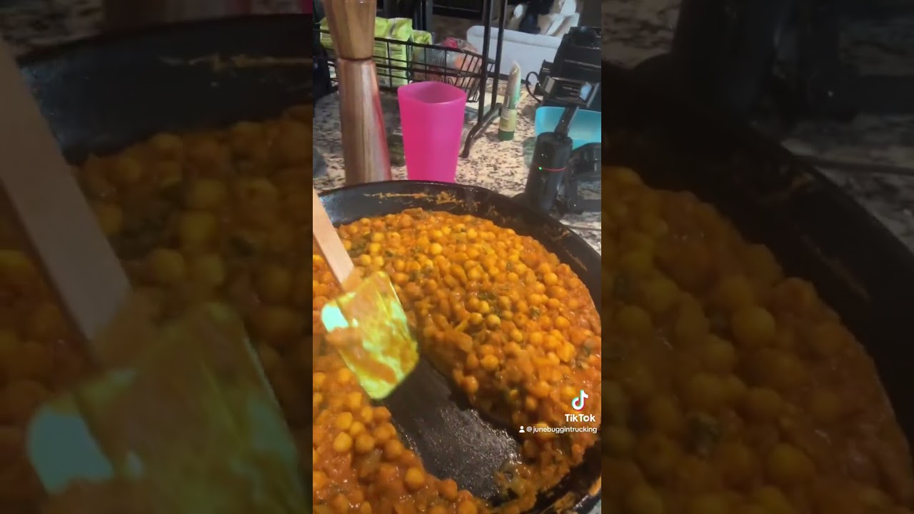 Vegan dish. Chickpeas. Middle Eastern Style 