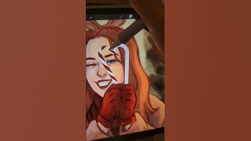 Candy Cane Girl🎄| #digitalart #shorts