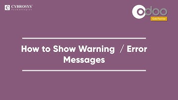 How to show warning  or error messages in Odoo | Exceptions in Odoo