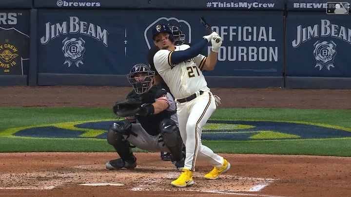 Willy Adames game-tying home run in the bottom of the 8th, Brewers vs Giants