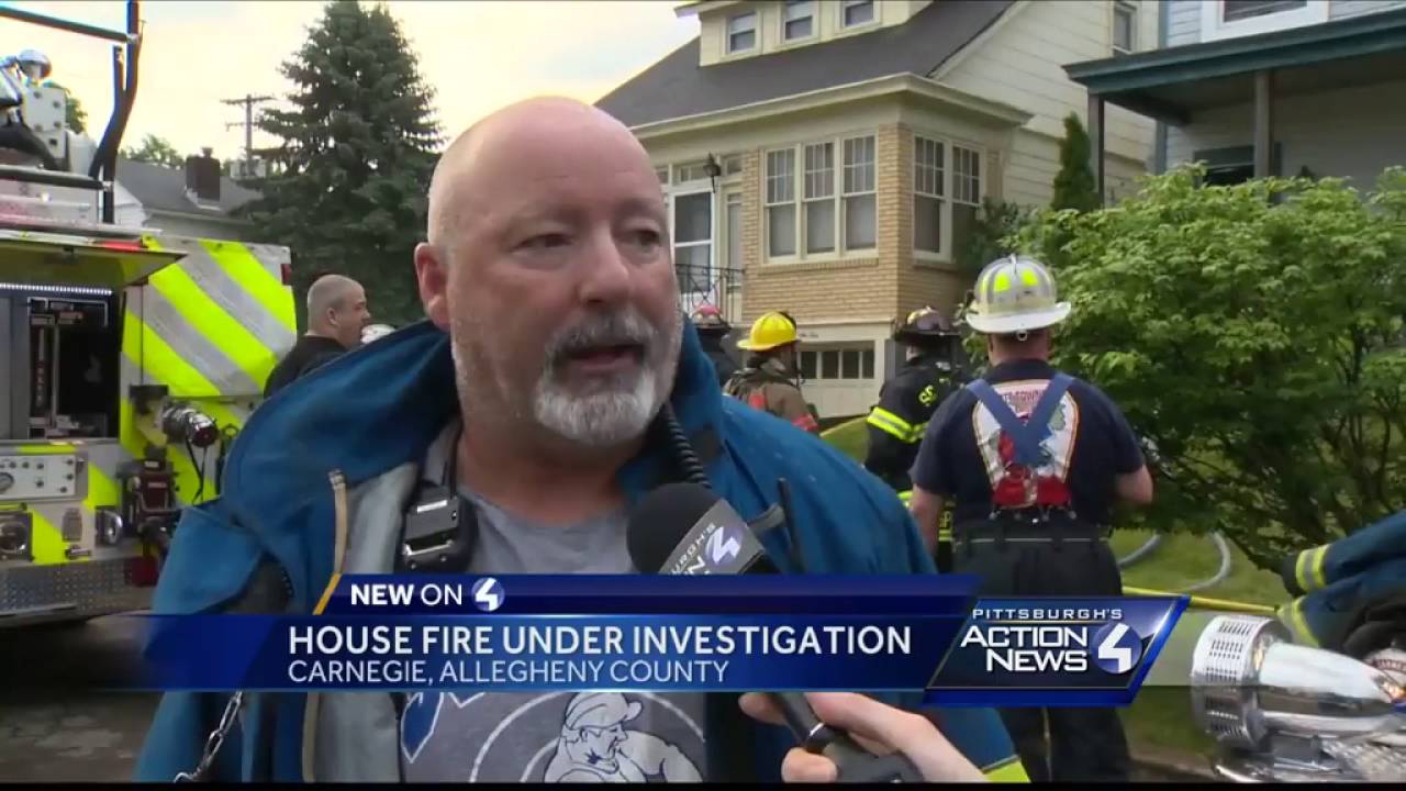 House fire under investigation in Carnegie - YouTube