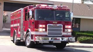 Fountain Valley Fire Dept. Engine 31 Responding
