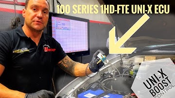 We fit a Uni-x ECU and Optional Boost control to this 100 Series 1HD-FTE and LIVE dyno tune it.