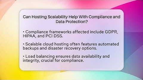 Can Hosting Scalability Help With Compliance and Data Protection? - Domain And Hosting Gurus