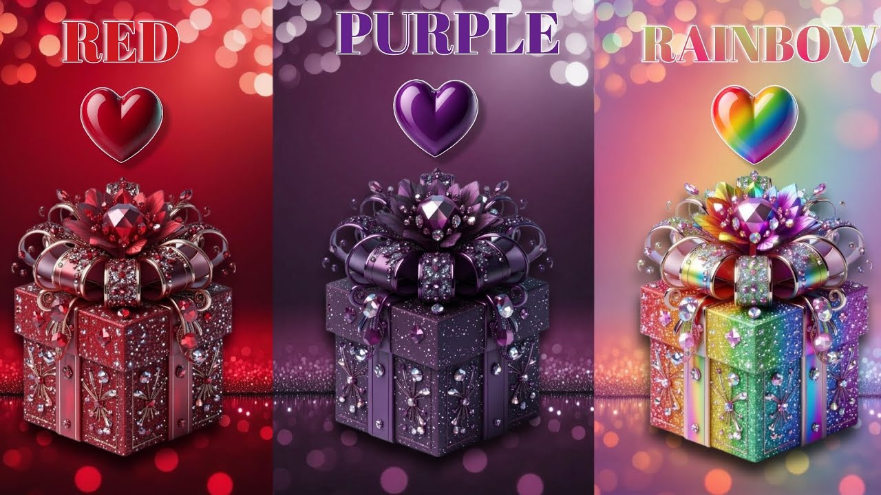 Red vs Purple vs Rainbow ?💎🎁✨️ || Choose One||
