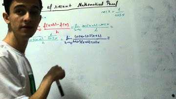 Derivative of secant - Mathematical Proof