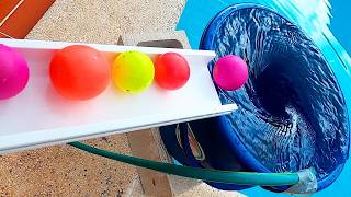 Marble Run Race 1000 Marbles Rain Gutter VS Mega Whirlpool ASMR Amakandu