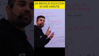 💯De-Broglie Equation in one minute. #chemistry #jkbose #cbse