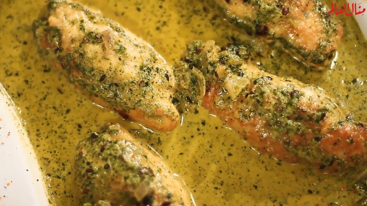 رول الدجاج محشي بالجبنة الموتزاريلا مع صوص هندي أخضر لذيذ لا يفوتكم