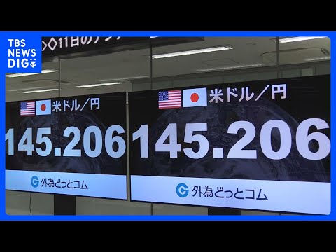 【速報】円安進む　1ドル＝145円20銭　今年最安値｜TBS NEWS DIG