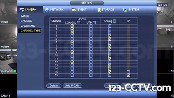 Tribrid DVR: How to Change Channel Type; Analog, HDCVI, IP