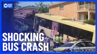 Out Of Control Bus Smashes Into Sydney Home | 10 News First