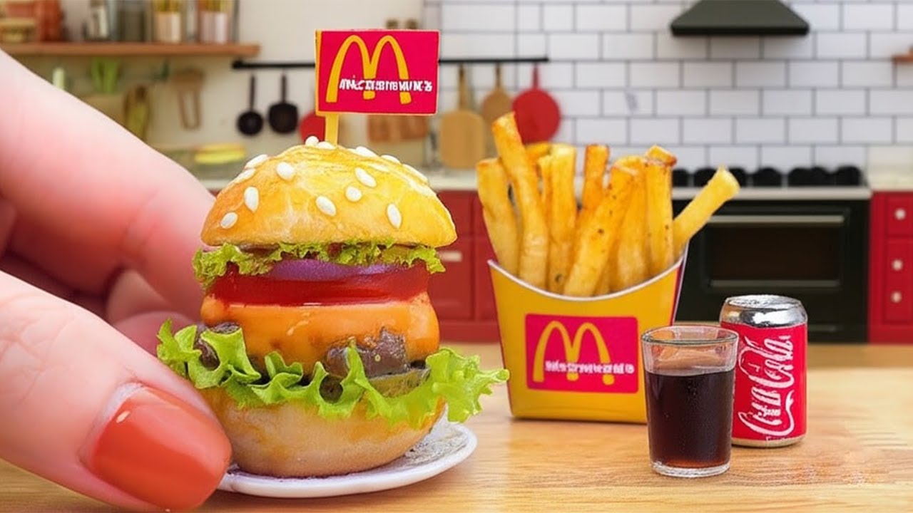 🔴[ライブ]🔴世界最小のマクドナルドバーガー作ってみた │ Yummy Miniature McDonald's Burger │ Chibisekai #ASMR