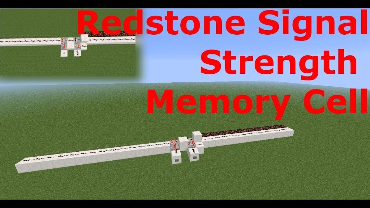 Minecraft Redstone Signal Strength Memory Cell Youtube