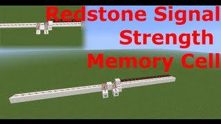 Minecraft Redstone Signal Strength Memory Cell