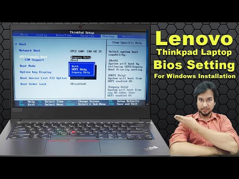 Lenovo Thinkpad BIOS Setting | How to Boot Lenovo Laptop From USB