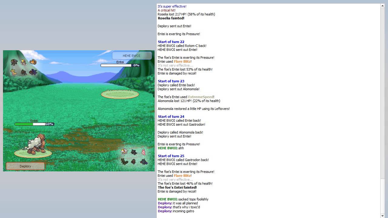 Pokémon Online Battle #52 vs WePWNPokemon [RU]