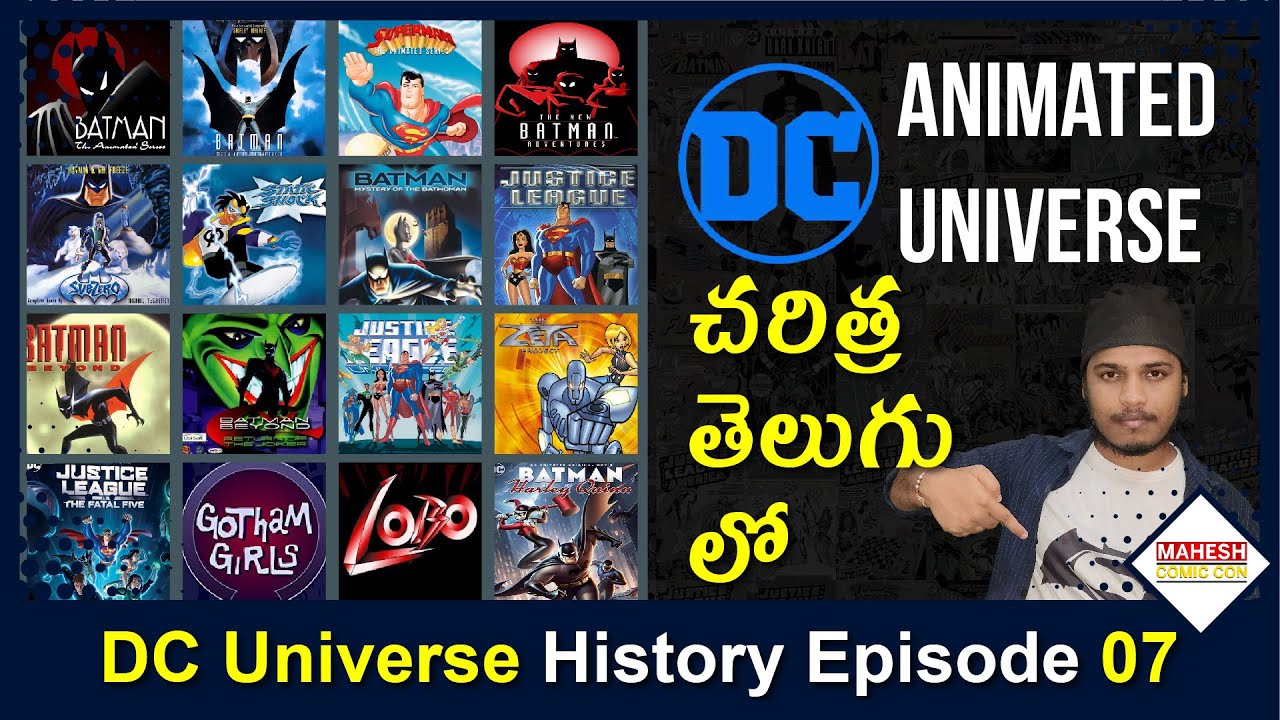 History of the DC Animated Universe (DCAU) & It's Timeline [explained in Telugu] | Mahesh Comic Con