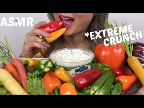 VEGGIE PLATTER | ASMR *No Talking Extreme Crunch | N.E Let's Eat
