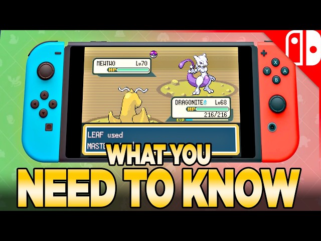 FireRed & LeafGreen on Switch - What You Need to Know - YouTube