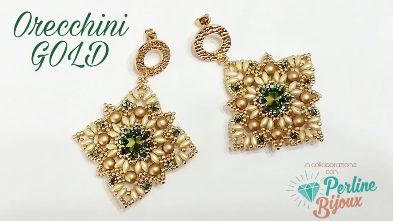 Video Tutorial Orecchini Gold con Swarovski in collaborazione con Perlinebijoux