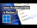 How to delete windows old folder in windows 11